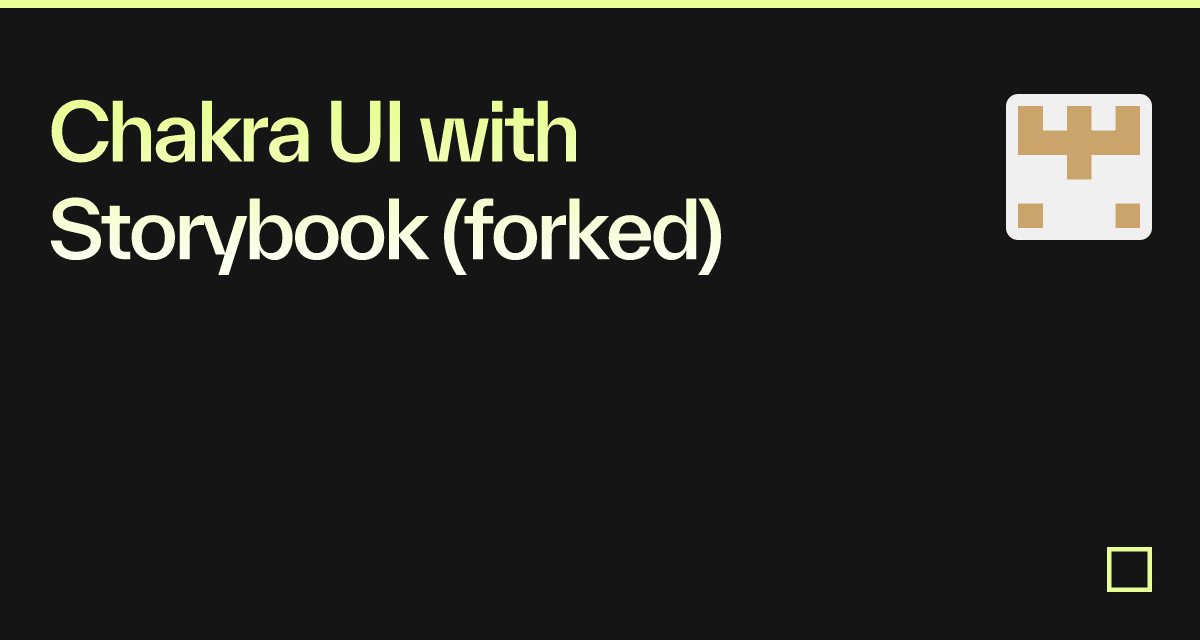 Chakra UI with Storybook (forked) - Codesandbox