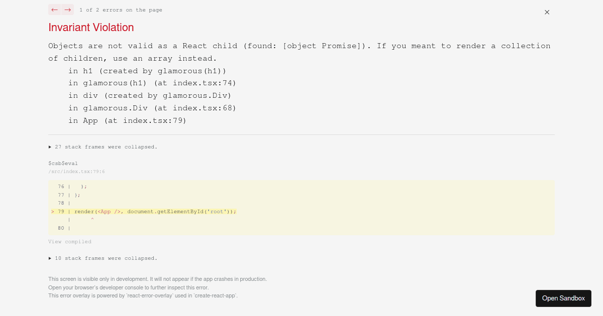 typescript - Codesandbox