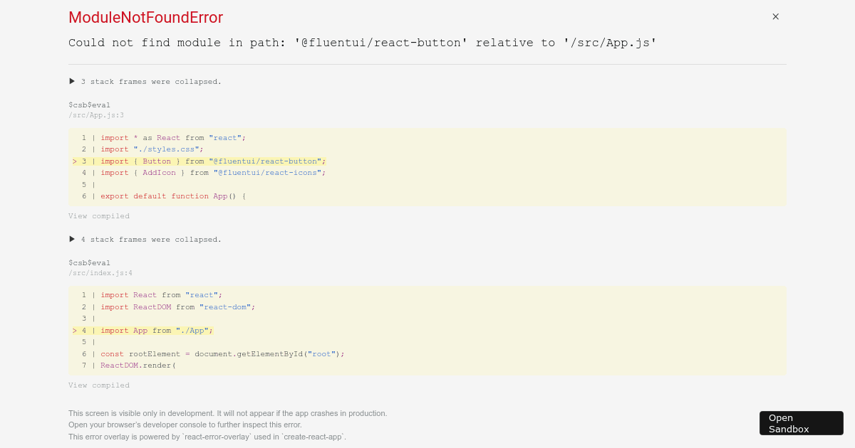 Fluent UI Button - Codesandbox