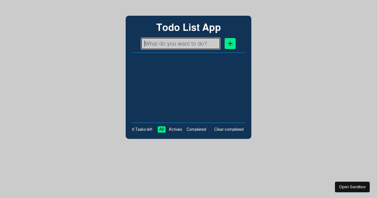 Todo List App with reducer & context - Codesandbox