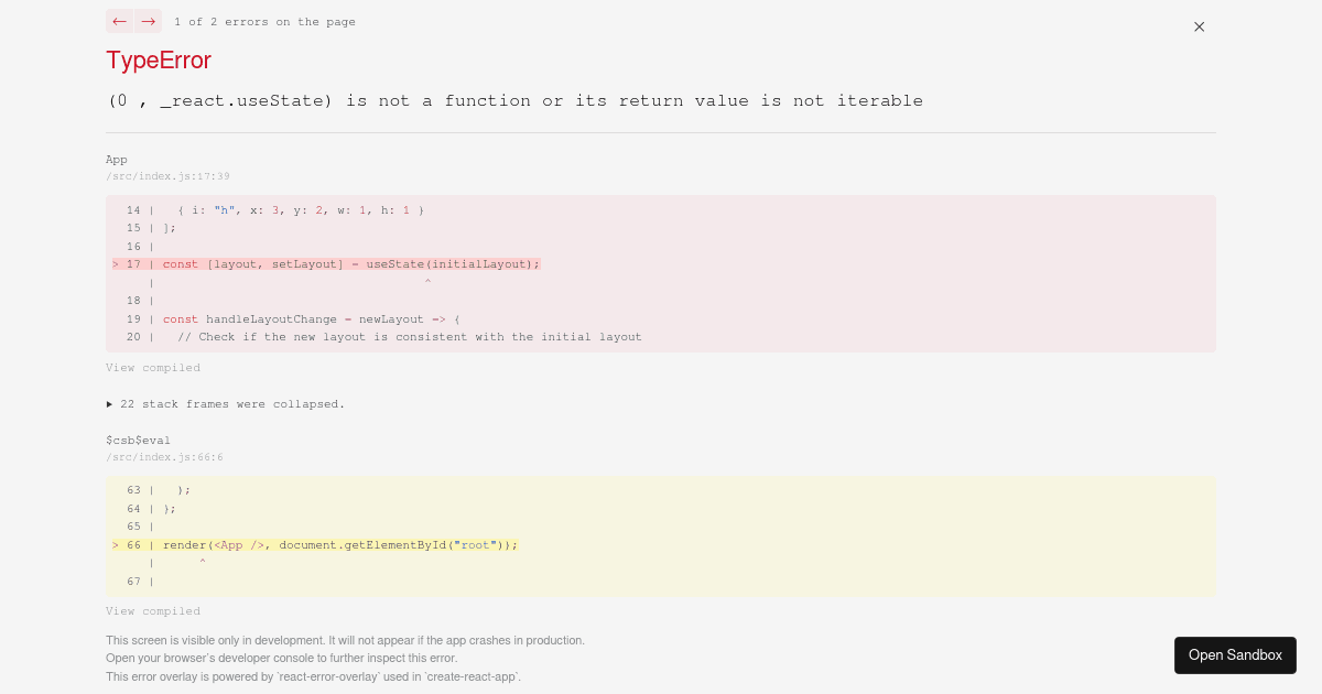 Grid Layout (forked) - Codesandbox