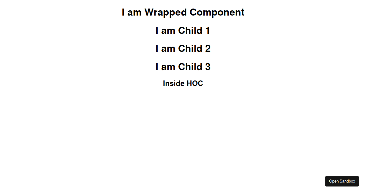 HOC basic example - Codesandbox