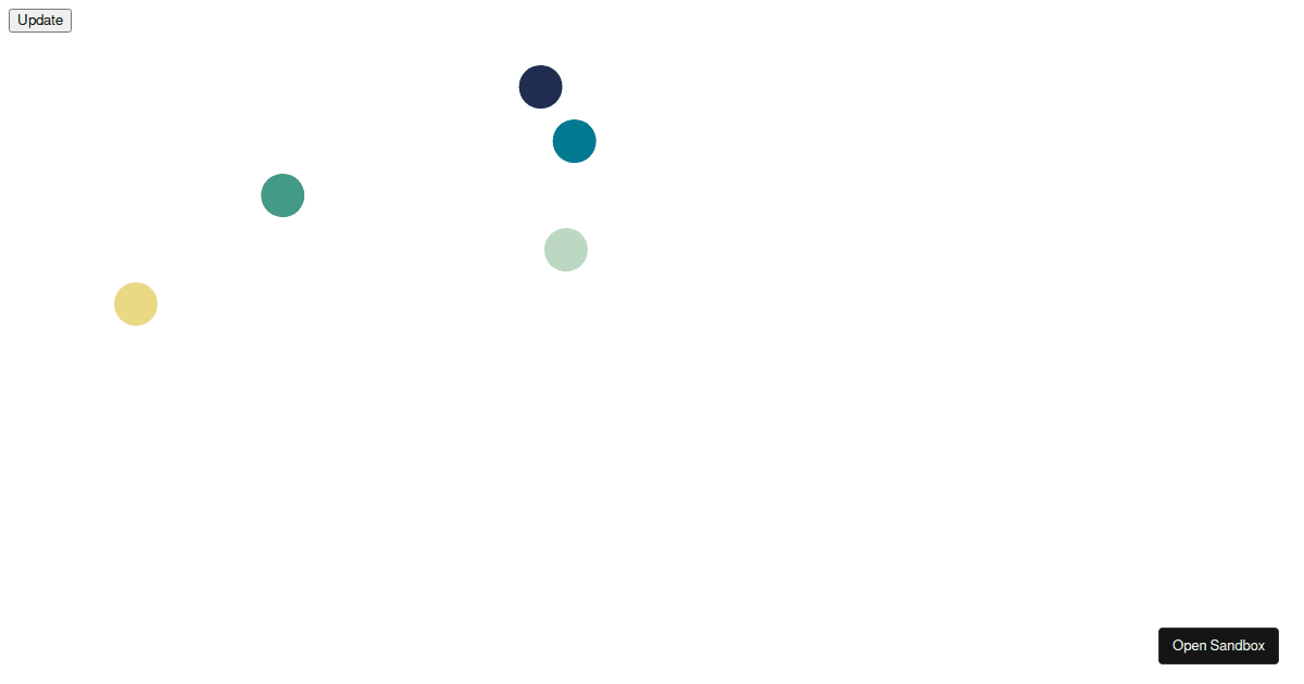 react-move simple example (multiple dots) - Codesandbox